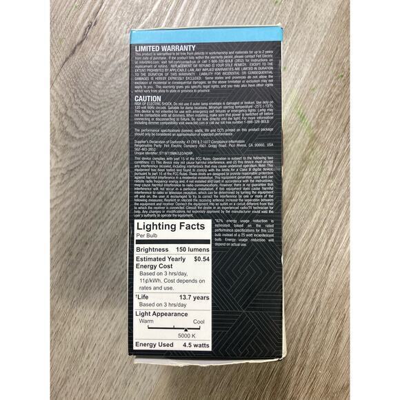 Feit Electric Edison LED Bulb Vintage 4.5W Dimmable Smoke Glass Daylight 1-Pack - Picture 5 of 8